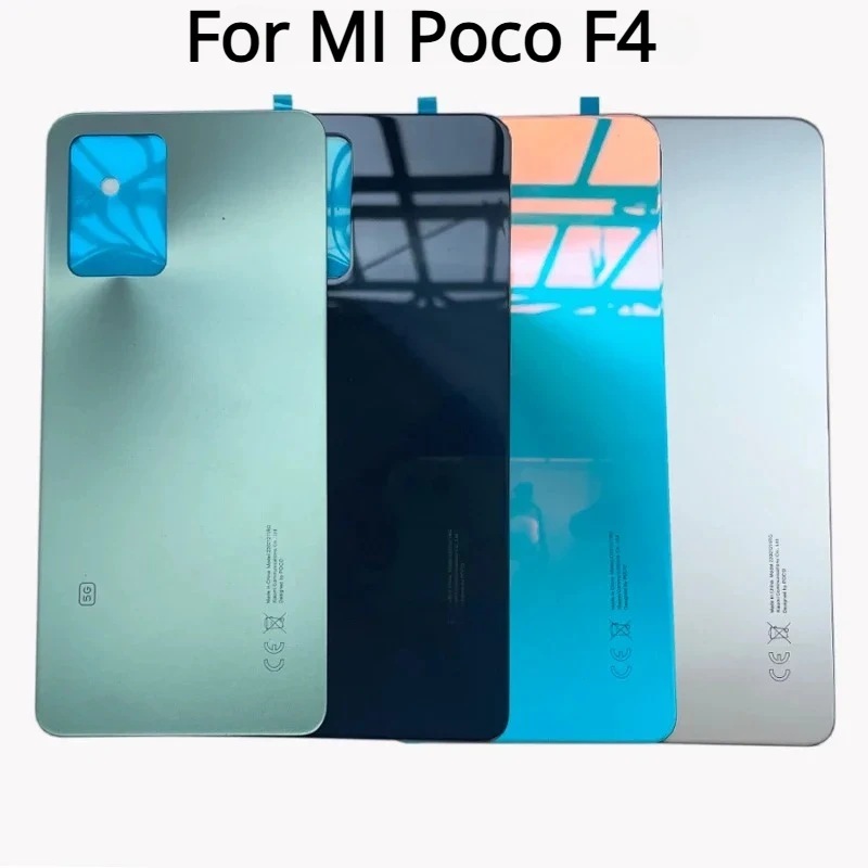 For Xiaomi Poco F4 Mi Back Door Replacement Hard Battery Case, Rear Housing Cover With Adhesive