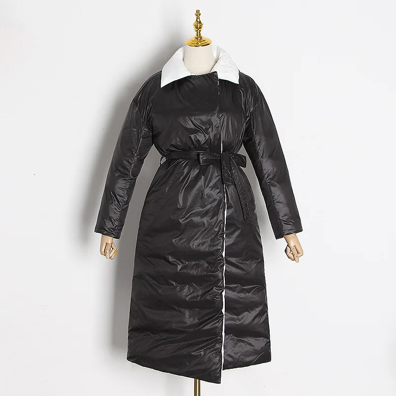 Warm Winter Long Quilted Down Coat Women Parka Puffer Jacket Padded Coat Bubble Outerwear