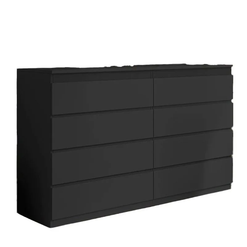 

Household bedroom Practical bedside storage Locker Light luxury Italian living room drawer Black chest of drawers