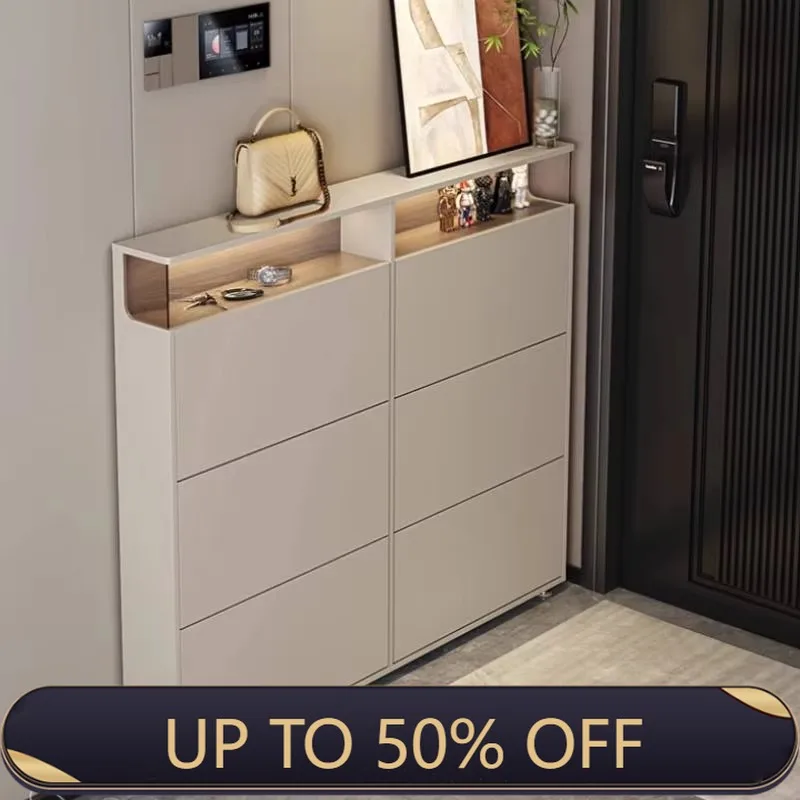 Doorway Wooden Shoe Cabinet Layered Large Capacity Design Storage Organizer Shoe Rack Luxury Designer Sapateira Modern Furniture