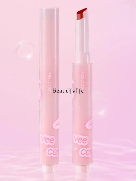 Huhu Custard Solid Lip Lacquer Moisturizing Discoloration Resistant No Stain on Cup Fade Lip Lines Female Lipstick