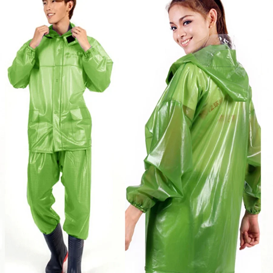 For Men Lady Windproof Waterproof Rain Clothing Transparent Fishing Clothes