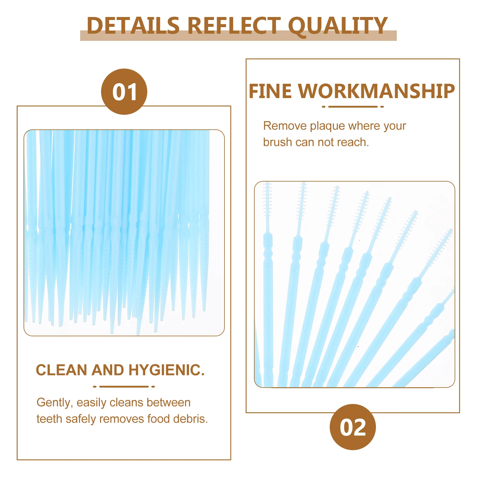 

1060pcs Disposable Toothpicks Colored Double Brush Picks Teeth Cleaning Interdental Plaque Remover Oral Hygiene Travel