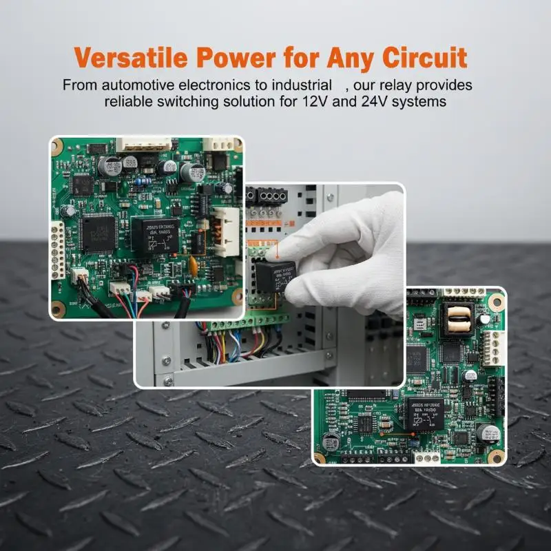 Car Power Relay 80A 12VDC 4Pin 5Pin Sharp Pin for 24V Automotive Light Welded Conversion Modification