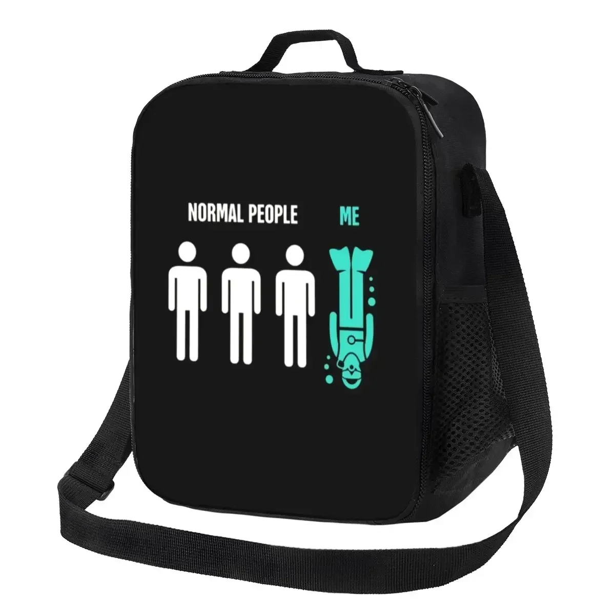 Normal People Scuba Diving Insulated Lunch Bag for Work School Dive Resuable Thermal Cooler Bento Box Women Kids