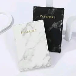 Porta pasaporte de viaje, fundas para pasaporte con patrón de mármol, funda para pasaporte, Clip para billete de vuelo, tarjetero de identificación, accesorios de viaje