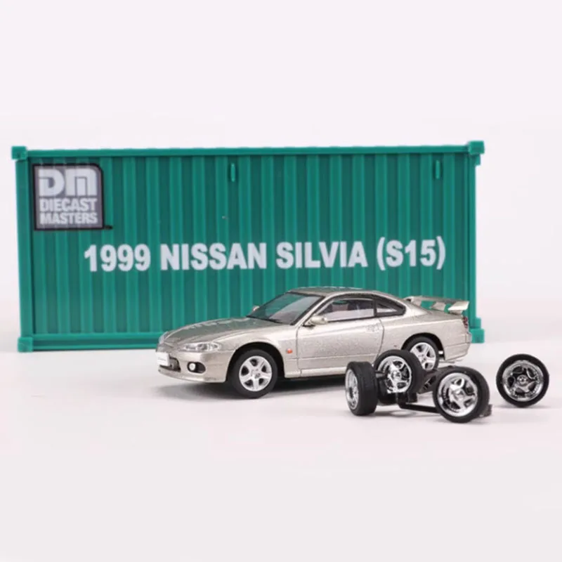 Diecast 1:64 Scale Nissan Silvia S15 Sports Car Simulation Alloy Toy Car Model Static Decoration Classic Collection