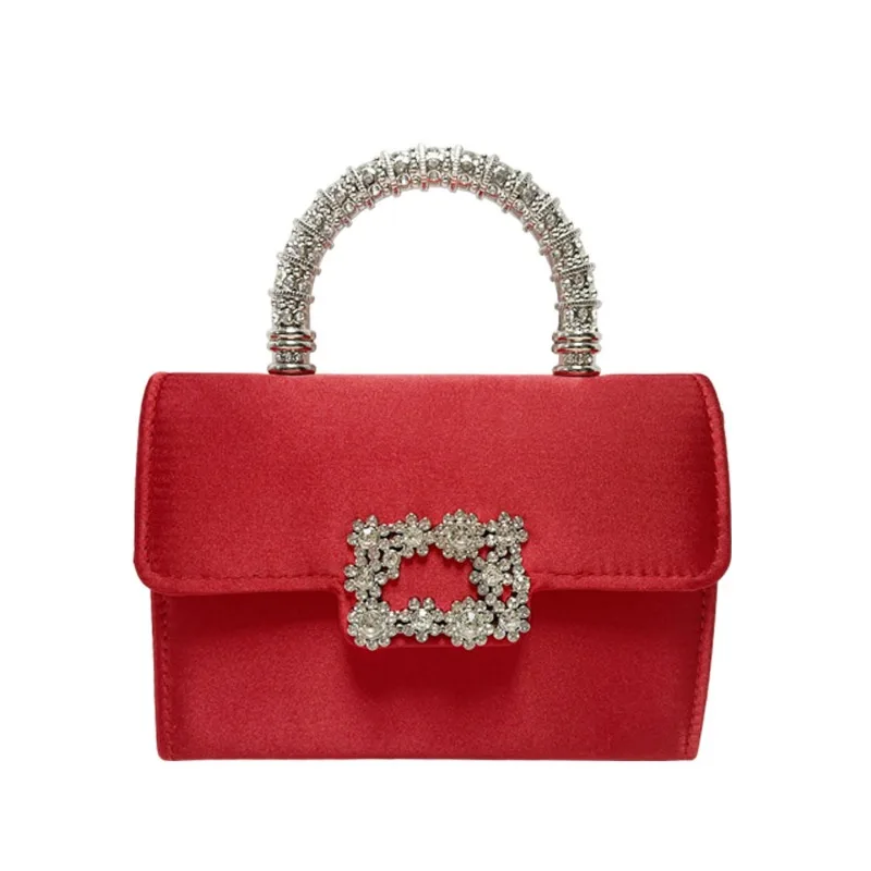 

Роскошная дизайнерская вечерняя сумка со стразами из полиэфирной ткани, женская блестящая сумка с бриллиантами для свадьбы, вечеринки, банкета 2026