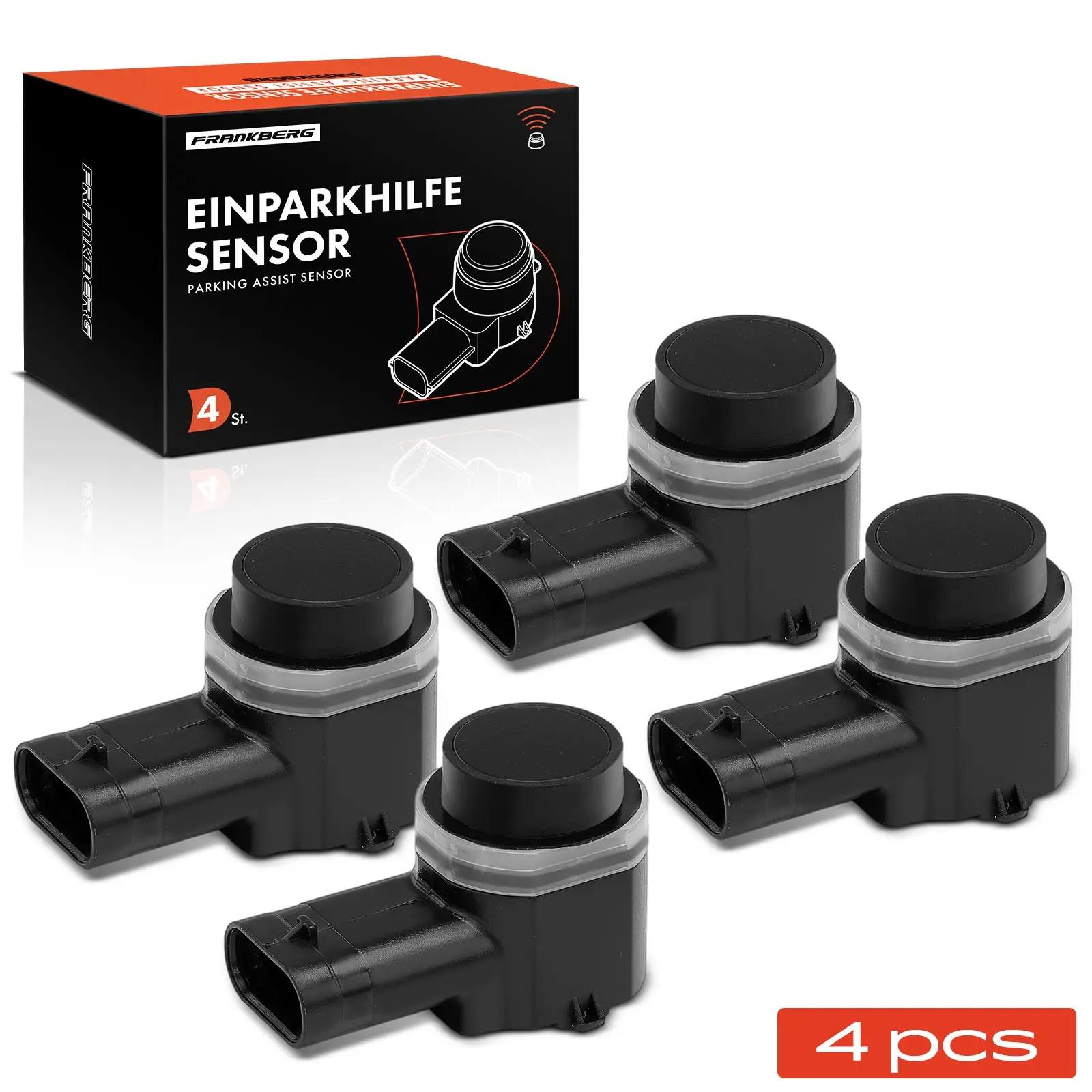 Sensore di parcheggio Frankberg 4X, sensore PDC anteriore e posteriore per VW Golf 6, Passat T5, Audi A4, A5, A6, Seat Leon, Skoda 1S0919275 1S0919275C