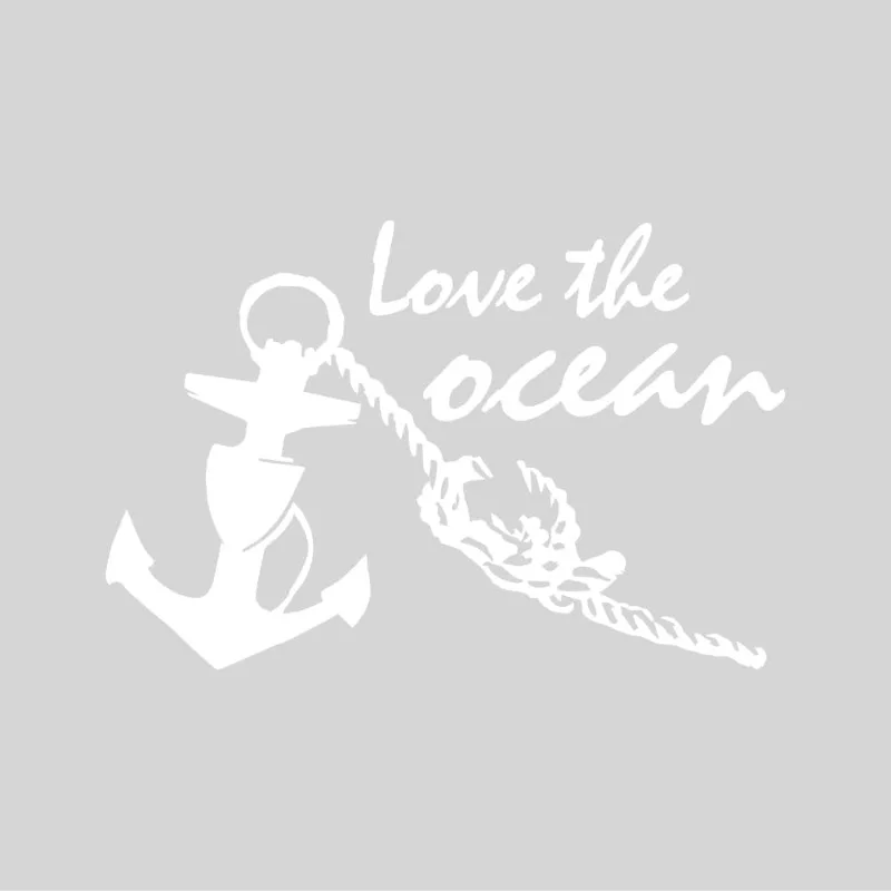 1pc Anchor Love The Ocean Vinyl Sticker, Waterproof Nautical Decal For Boat, SUV, Camper Van & Car Window