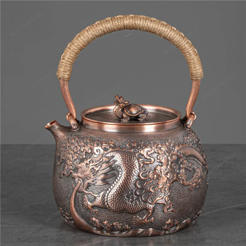 For One Integrated Copper Pot, One Copper Hand-hammered Pot, Purple Pure Kettle, Thickened and Teapot.