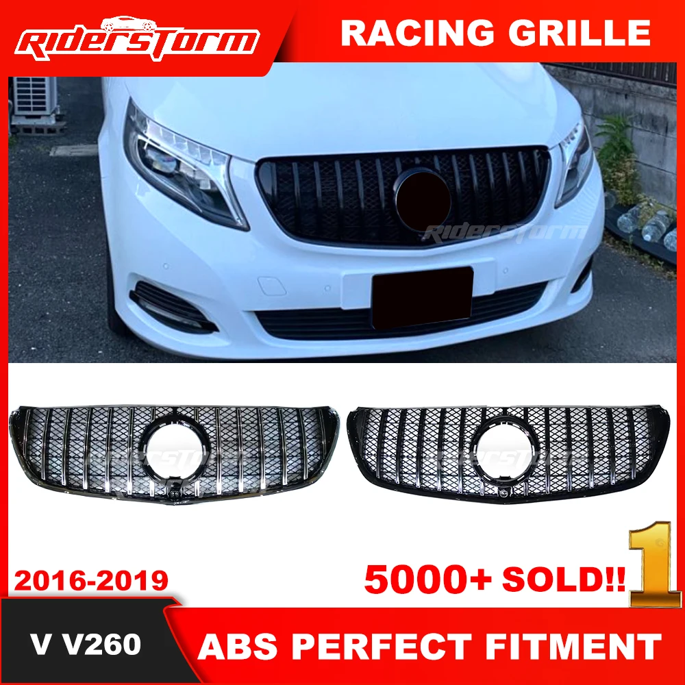 2015-2018 V GT Mesh grille For V Class Grill W447 GT Grille For V class V260 V250 Racing grille Plastic grille with net for V220