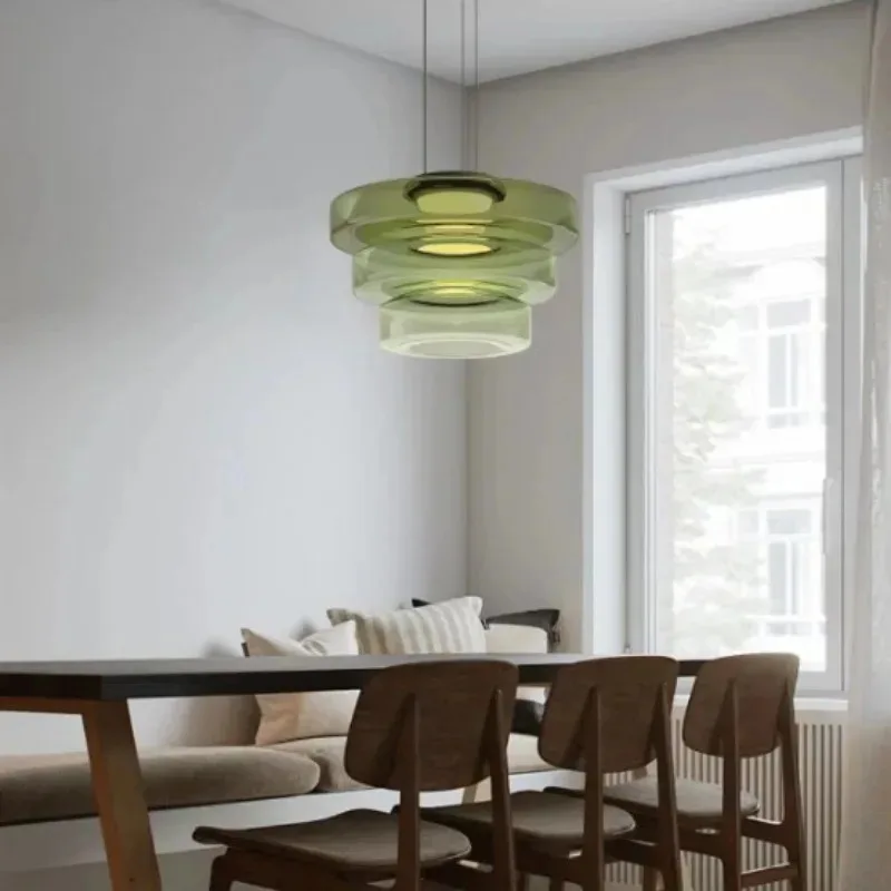 

Italian Colored Glass Pendant Light Minimalism Home Decoration Living Room Dining Room Ceiling Hanging Lamp kitchen accessories
