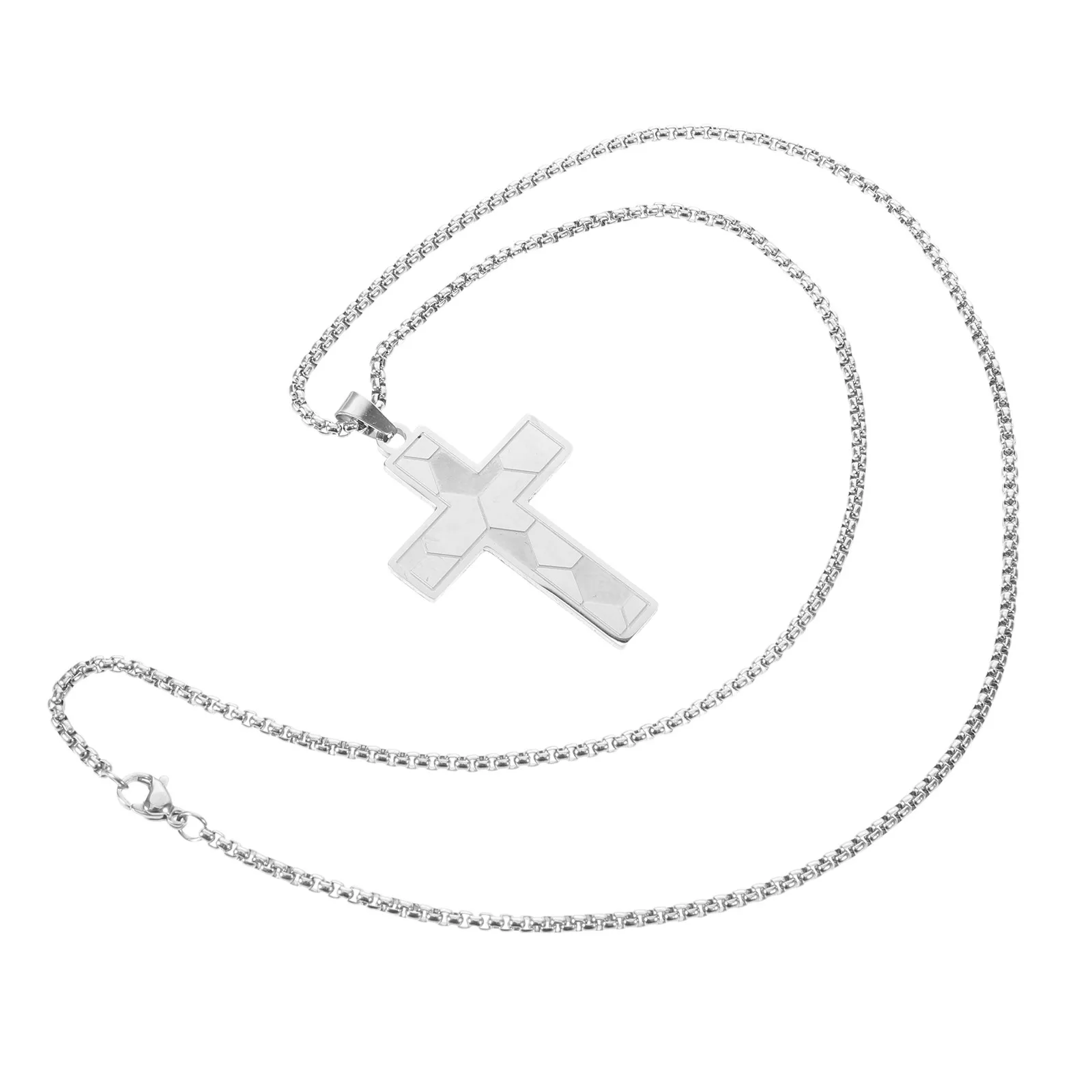 Stainless Steel Soccer Sports Themed Crucifix Pendant Bible Verse Religious Baptism Confirmation Football Jewelry