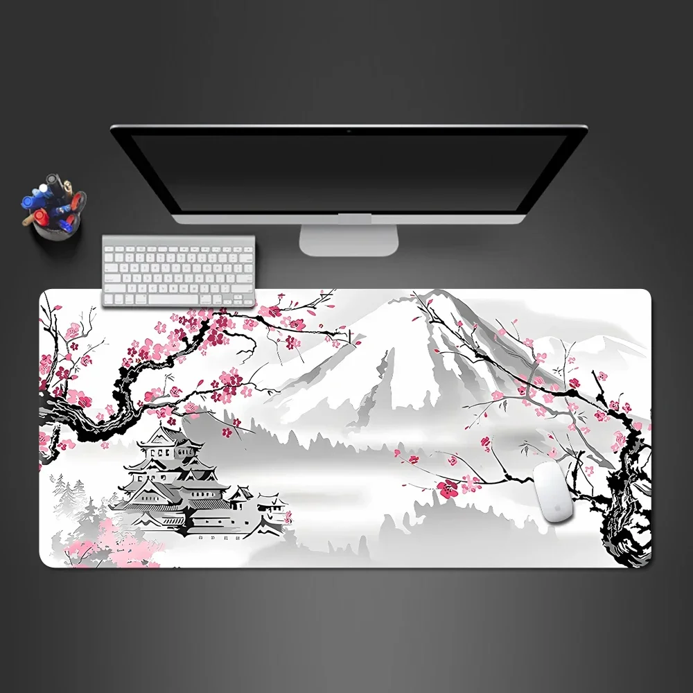 

Cherry Blossom Mouse Pad Sakura Japanese Gaming Home Mousepad XXL Keyboard Mat Office Carpet Laptop Mice Pad Desk Accessory