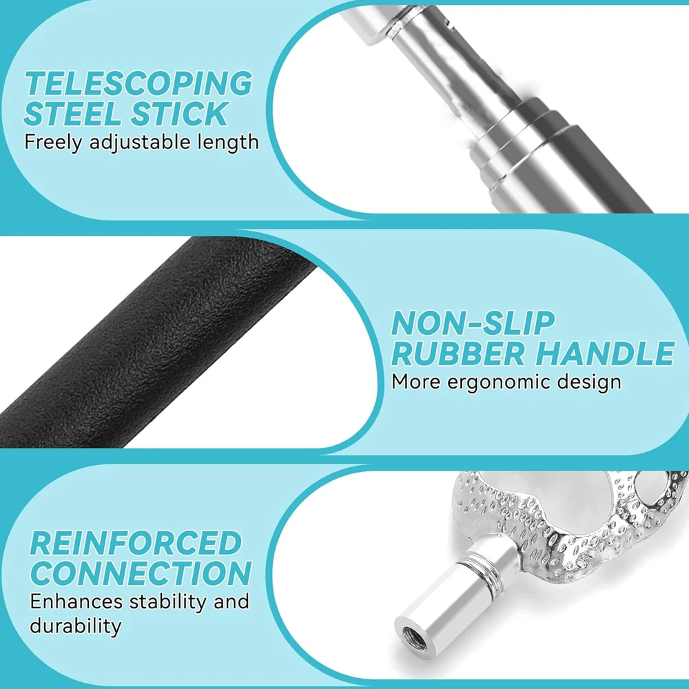 تصغير الظهر هرش مع 3/5 قطعة رؤساء للانفصال تخزين المواد للرجال هدايا عيد الميلاد أدوات تدليك الظهر القابلة للتمديد