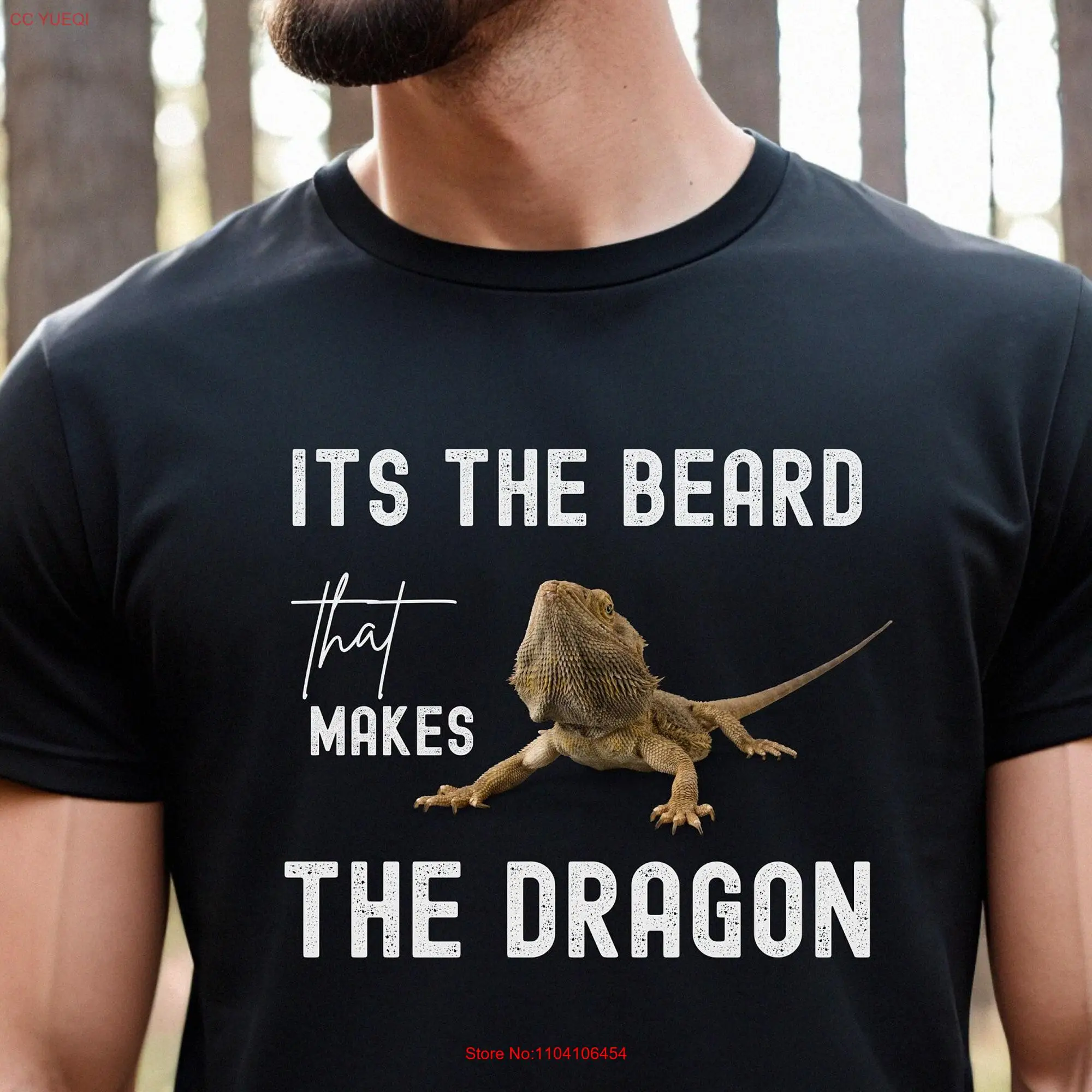 It's The Beard That Makes Dragon Funny Lizard T Shirt Bearded Dragons Dad gift Beardie Great Pet Reptile Owner