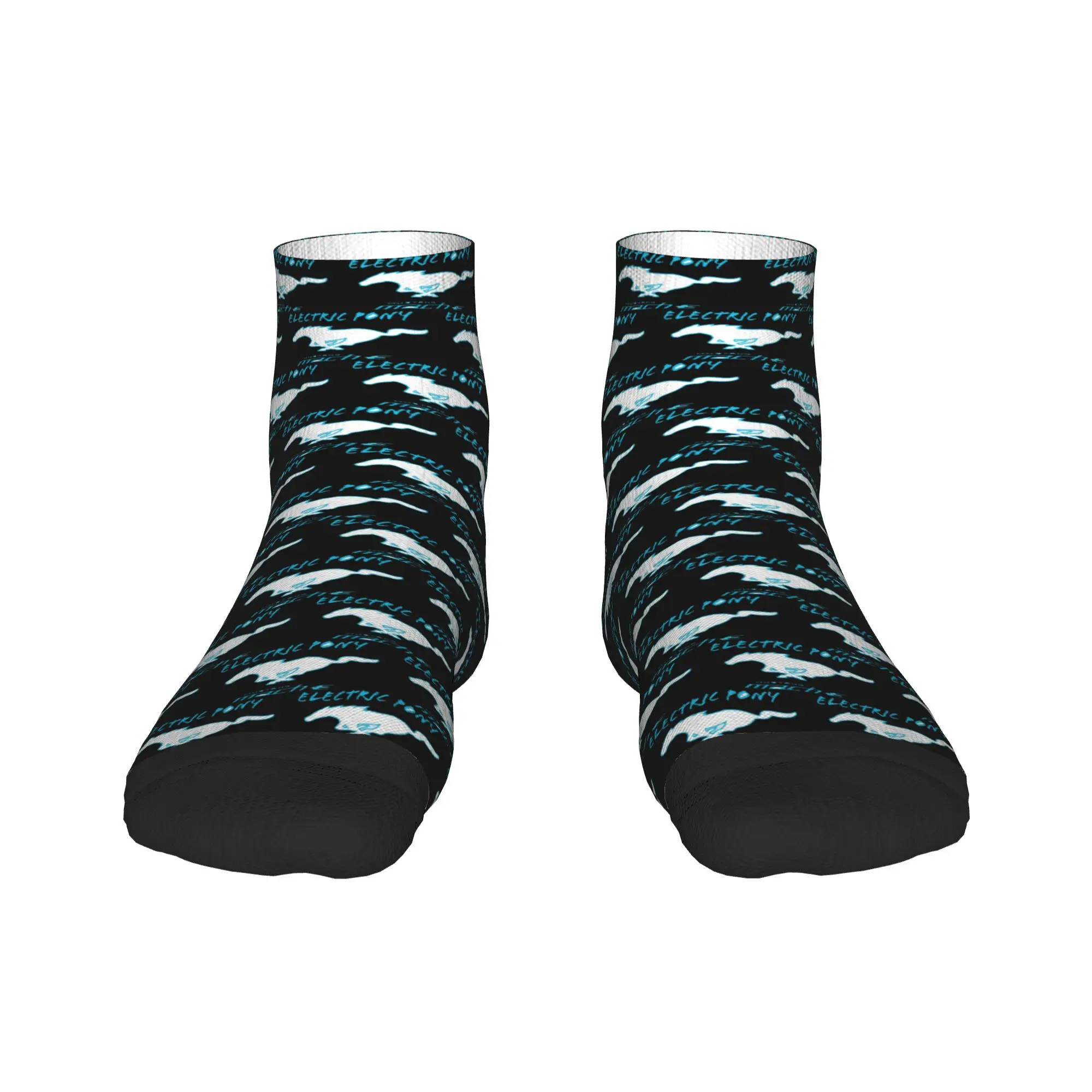 

Электрические носки Mustang Mach-E пони, супер мягкие чулки в стиле Харадзюку, всесезонные носки, аксессуары для унисекс, рождественские подарки