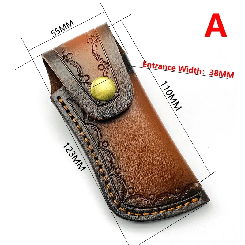 1pc 2 Styles Cow Leather Cowhide Material Folding Knife Sheath Scabbard Cover for Swiss Army Knives Multifunctional Pliers Tool