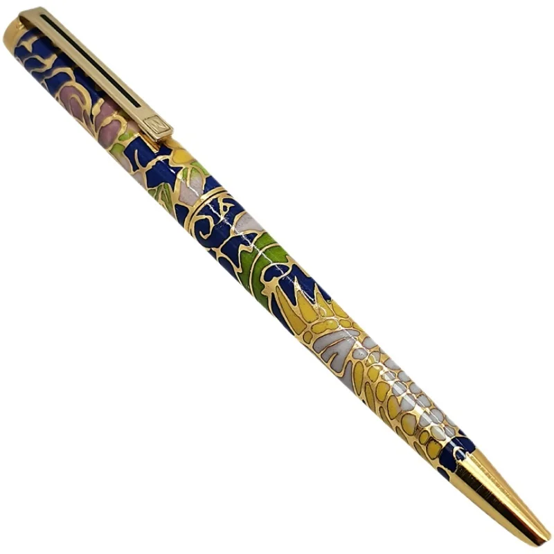Cloisonne Ballpoint Pen with Chinese Style Literary Dragon and Phoenix Ball Pen Gift