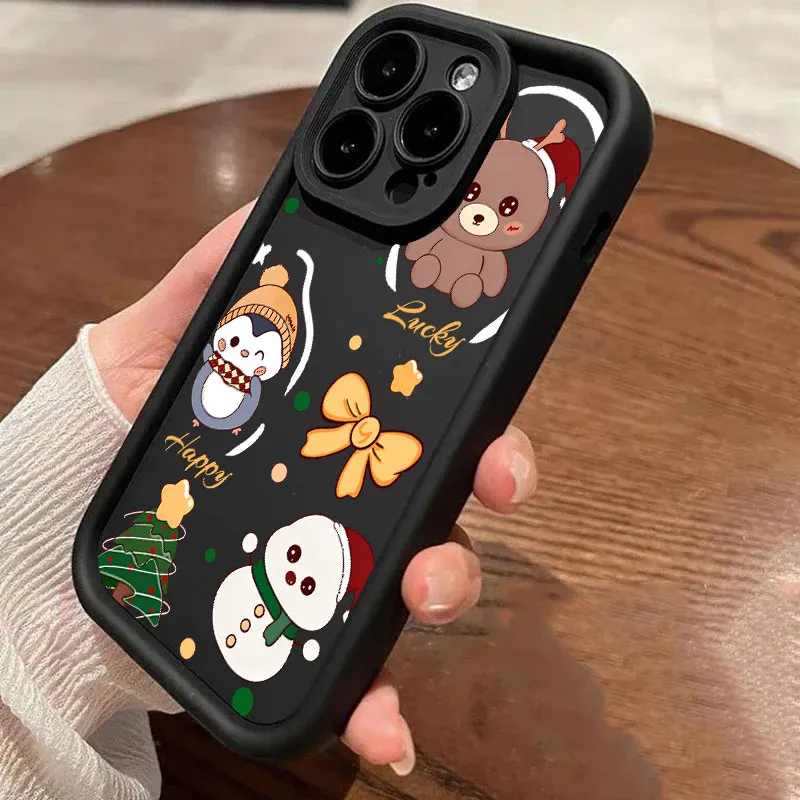 Coque آيفون 15 13 17 16 حافظة عيد الميلاد ثلج الأيائل لطيف آيفون 17Air 11 13 12 16 برو ماكس 14 زائد غطاء الهاتف مقاوم للصدمات #4