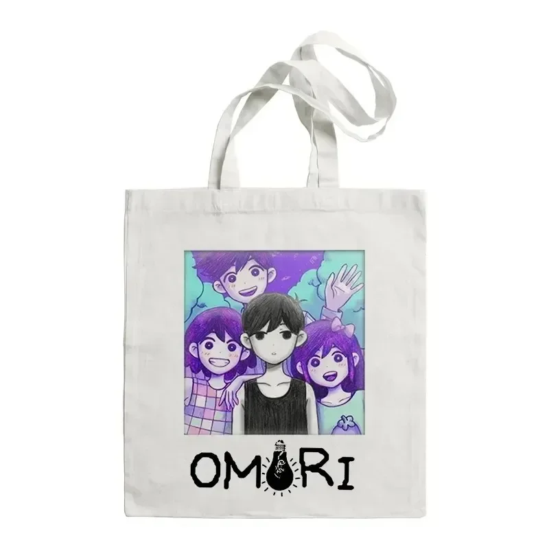 

MINISO Omori Game Damen Повседневная холщовая сумка-тоут для путешествий Портативная большая вместительная милая винтажная сумка на плечо Einstasche