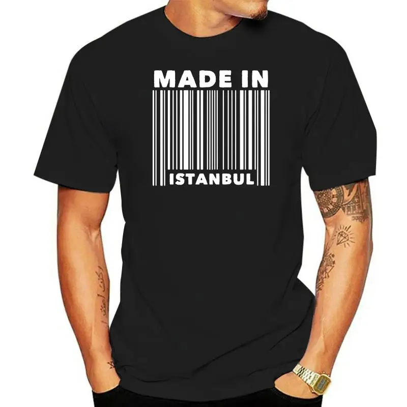 Fashion Istanbul Barcode Mens T-Shirt T Shirt For Men Tshirt For Men Streetwear Cool Design Tops Camisa Blanca Hombre