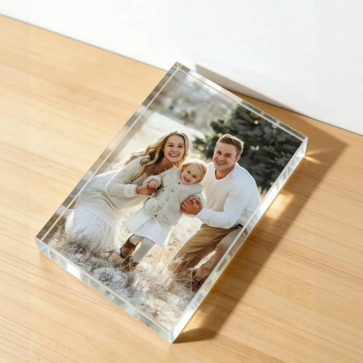 Custom Acrylic Photo Frame Print Your Own Picture Personalized Clear Acrylic Photo Block Family Photo Desktop Ornament Memorial
