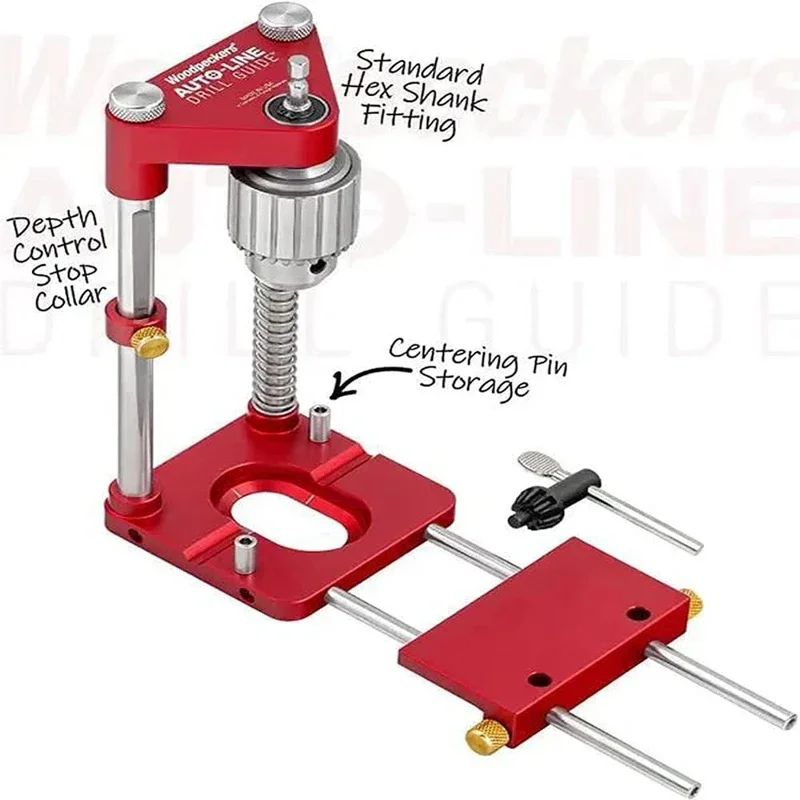 Woodworking Drill Locator Convenient Labor Saving Steel Woodworking Drilling Template Guide Tool For Home