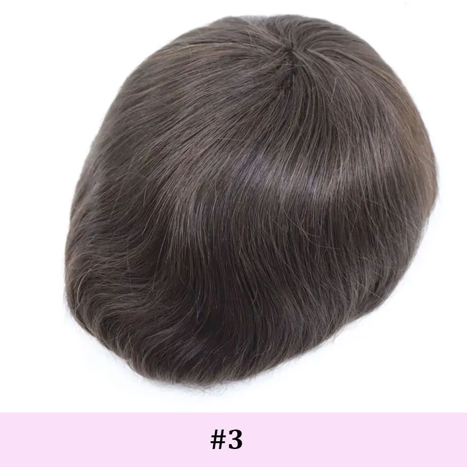 8x10 Full PU Men Toupee Invisible Hair System