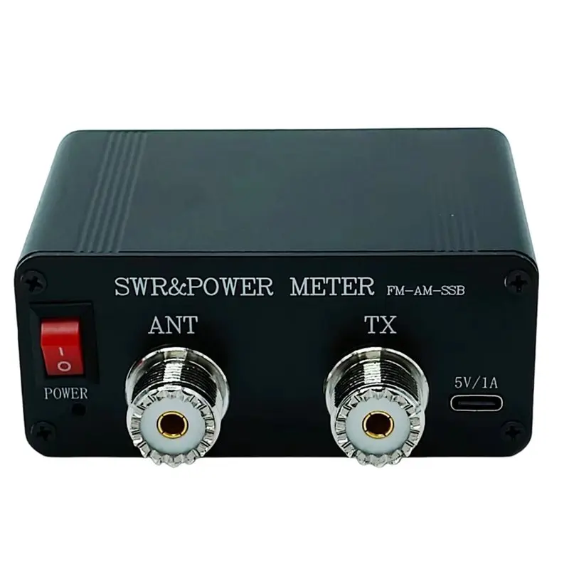 AS95-CQV-SWR120 120W SWR Power Standing Wave Meter High Standing Wave Alarm Function 240X240 Full Color HD Display FM-AM-SSB