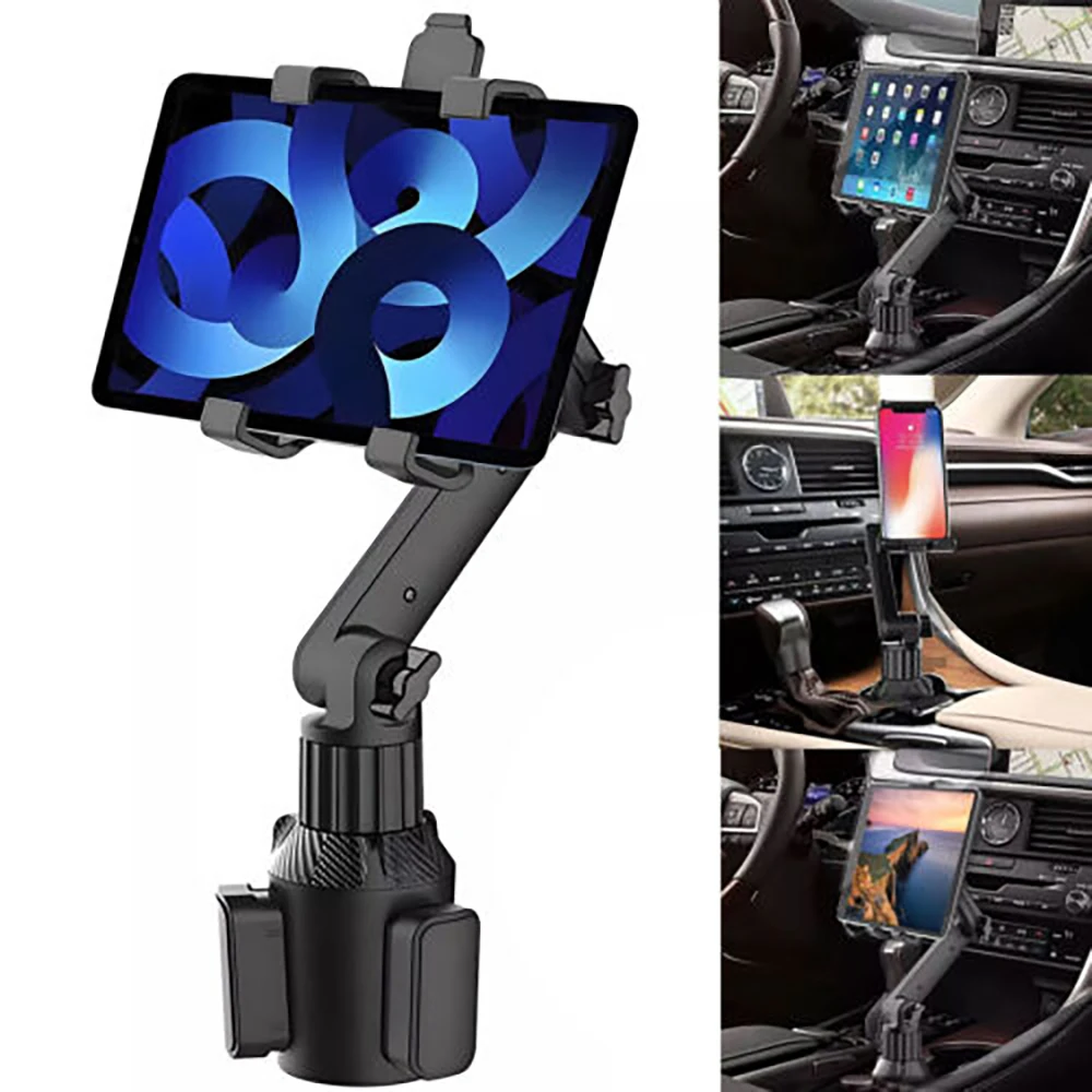 

Large-Capacity Car Cup Phone Holder Mount Compact Sturdy Flexible Car Phone Holder Portable Phone Mount For Multi-Device