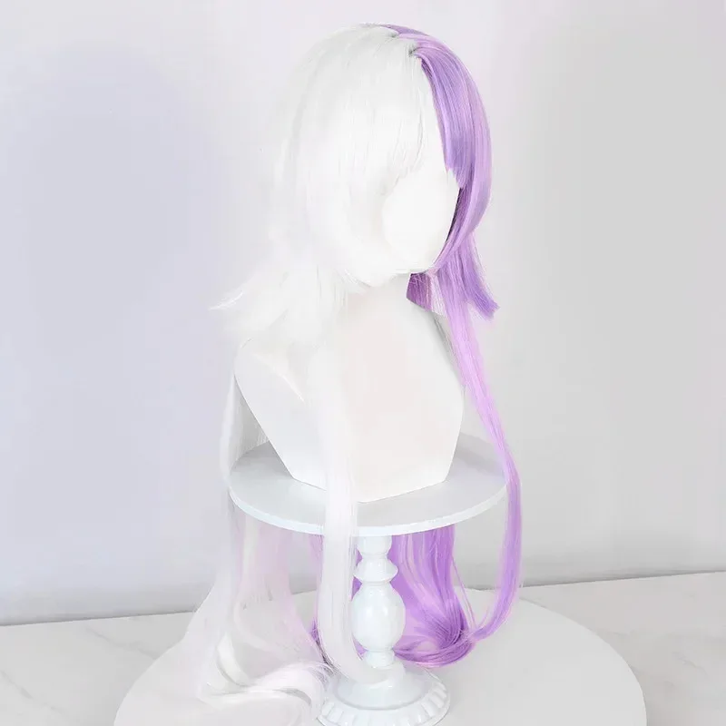 Anime perros callejeros Bungou Cosplay 100cm de largo Sigma Cosplay peluca púrpura blanco Sigma pelucas pelo sintético resistente al calor + gorro de peluca