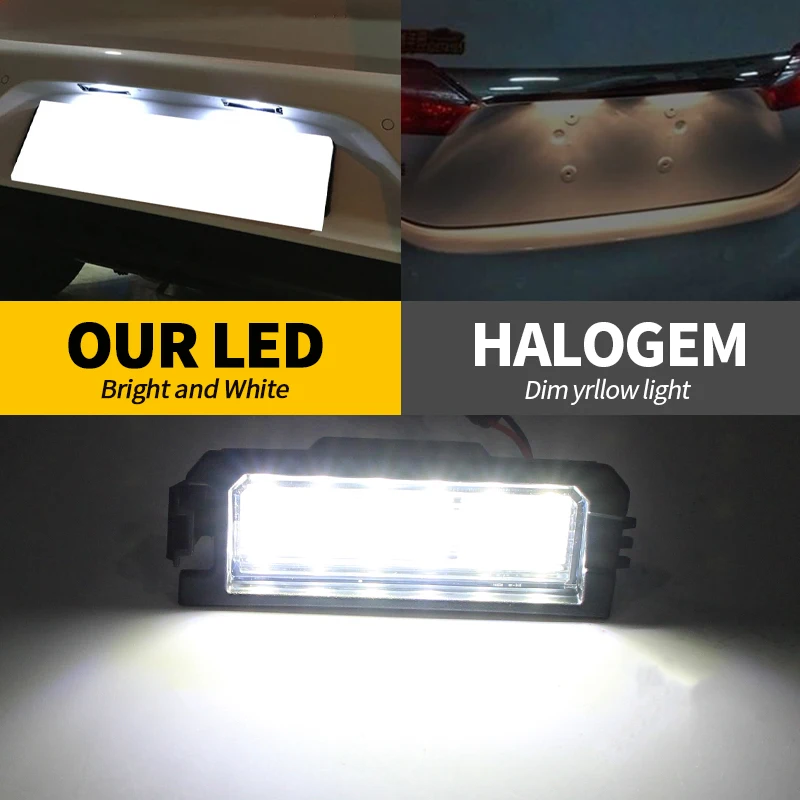 2PCS LED License Number Plate Lights Canbus For Kia K5 2021-up Rio 18-23 Niro 17-22 Cadenza 17-20 For Hyundai Elantra N 2020-up - view 4
