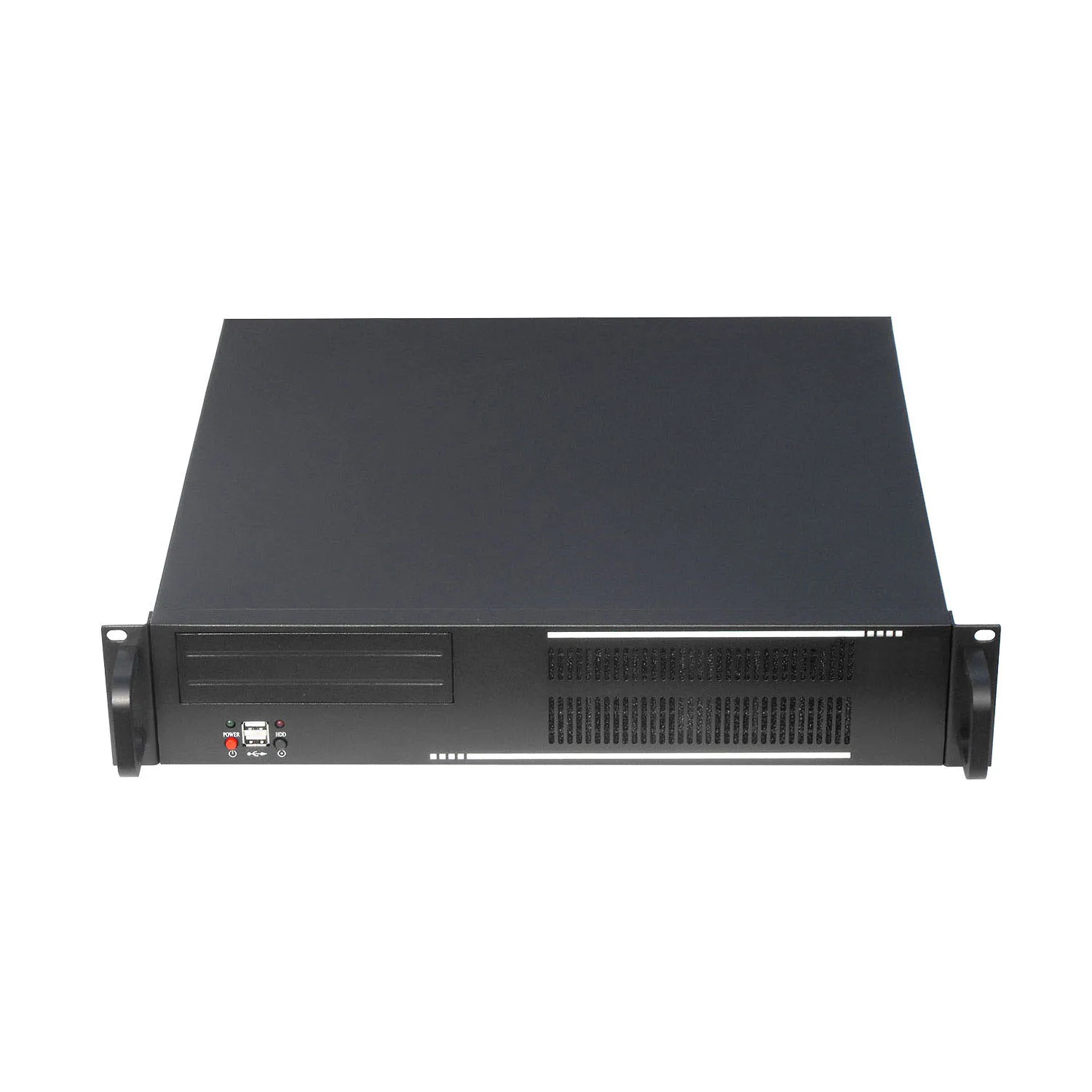 2U rack mounted server chassis, 7 slots/1U power supply position, 12 * 9.6 