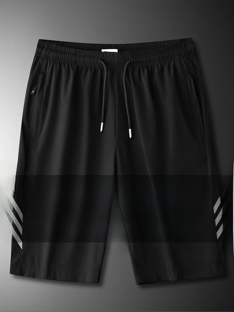 

Ice Silk Loose Fit Thin Men's orts Qui Dry Running Sport Five-Quarter Pants plus Size Big Fellow Casual Loose orts