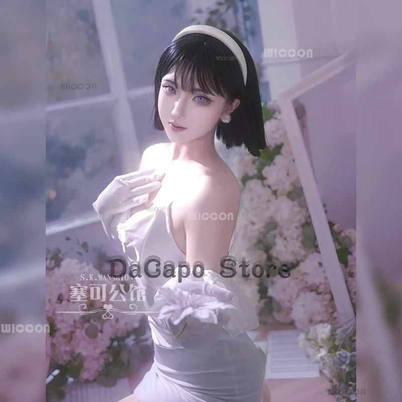 QQ8 ที่กําหนดเอง Alien Stage Sua คอสเพลย์เครื่องแต่งกายฮาโลวีน Party Roleplay ร้องเพลงเสื้อผ้าชุดราตรีสีขาวอะนิเมะชุด Mic5Lk¥