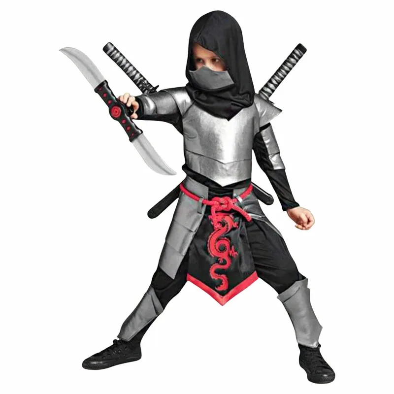 Sky01 Ninja Costume Boy Halloween  Costume Boy Ninja Muscle Costume with Ninja Foam Accessories Best  GiftSd01$