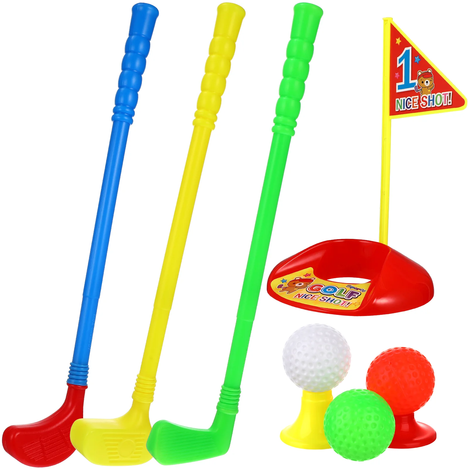 Kids Golf Clubs Plastic Mini Set Toddler Suits Toy Ball Indoor Rods Baby Playes