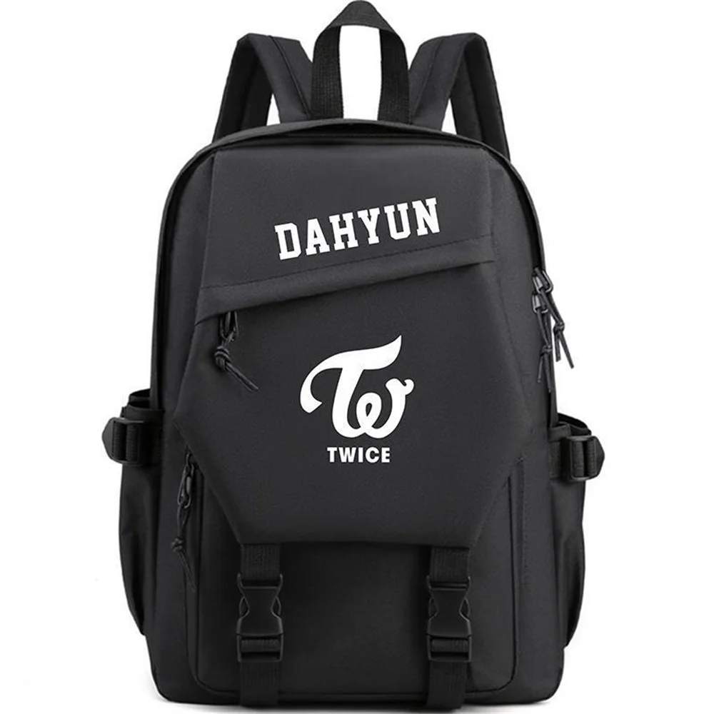 

Kpop TWICE Nylon College Backpack Large Capacity Traveling Backpack Nayeon Jeongyeon Momo Sana Jihyo Gift Fans Collection