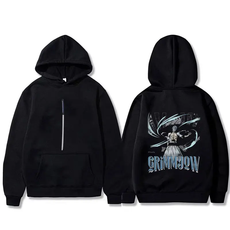 

Anime Bleach Grimmjow Jaegerjaques Graphic Hoodie Men Women Fashion Vintage Pullover Hoodies Male Casual Oversized Sweatshirt
