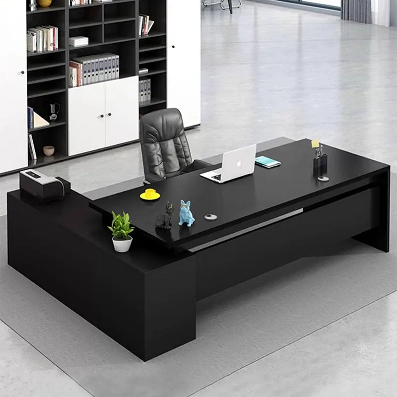 

Black irregular office desk european unique modern aesthetic designer office desk Save space meuble bureau postmodern furniture