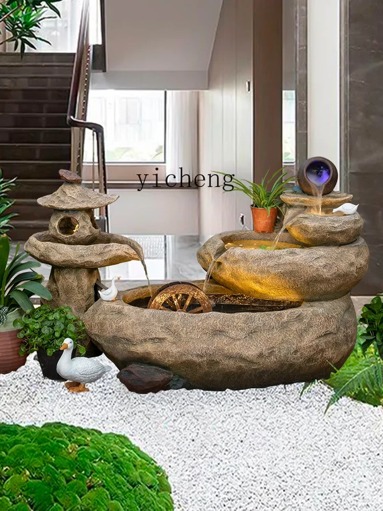 Xl Water Fountain Outdoor Fish Pond Landscape Garden   Circulating   Tank Decoration