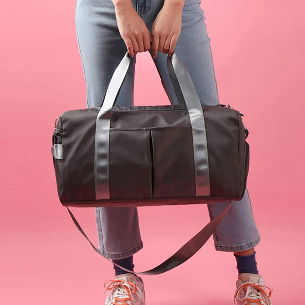 Bolsa de Fitness multifuncional para mujer, bolso de hombro con separación en seco y húmedo, mochila de entrenamiento deportivo, posición de zapatos