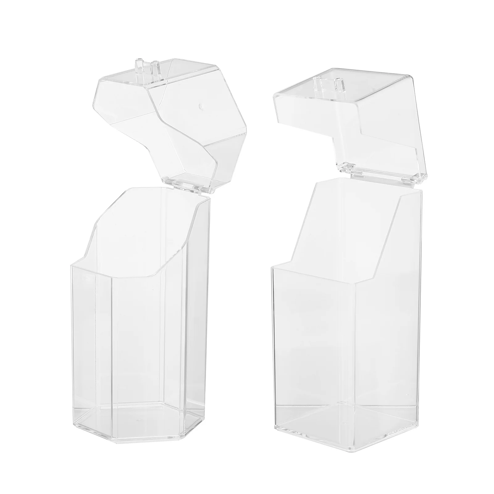 2 szt. Przezroczyste pojemniki na pędzle do makijażu, wodoodporne, przezroczyste pojemniki do przechowywania kosmetyków, organizer na pędzle, pojemnik na pędzle.