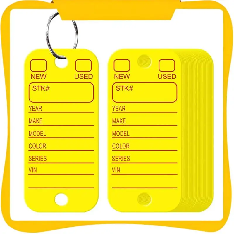 

PVC Tags With Labels And Rings, Car Key Tags For Organization, Identifiers, And Luggage Tags With Markers