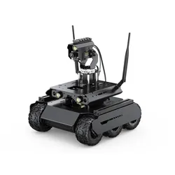 Ugv-ジェットソン用のオープンソースのロボット,360 ° の柔軟な全方向性パン,6輪,4wdボード,デュアルコントローラー