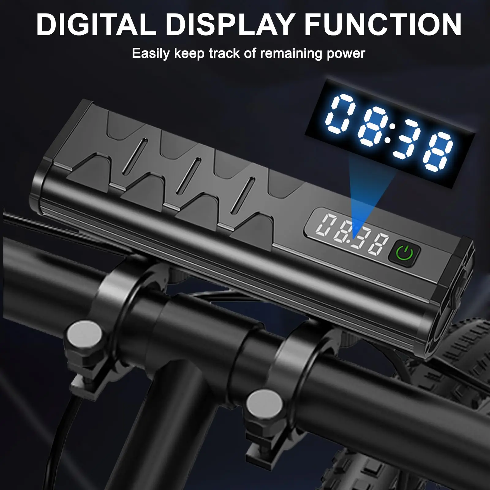 Bicycle Light Front 8000Lumen Bike Light 5000mAh Waterproof Flashlight USB Charging MTB Road Cycling Lamp Accessories