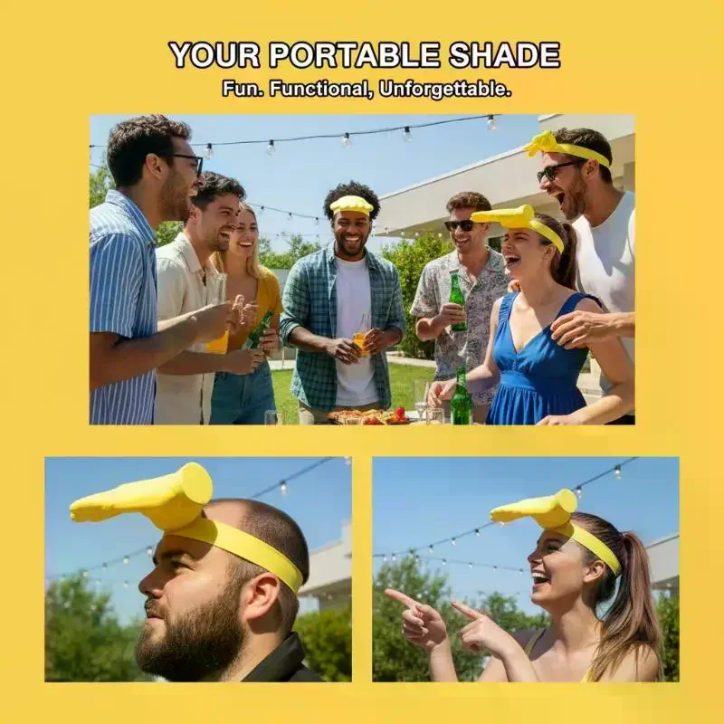 Palm-Shaped Funny Sun Hat – UV Protection Headwear for Adults, Novelty Photo Prop for Outdoor Party & Beach