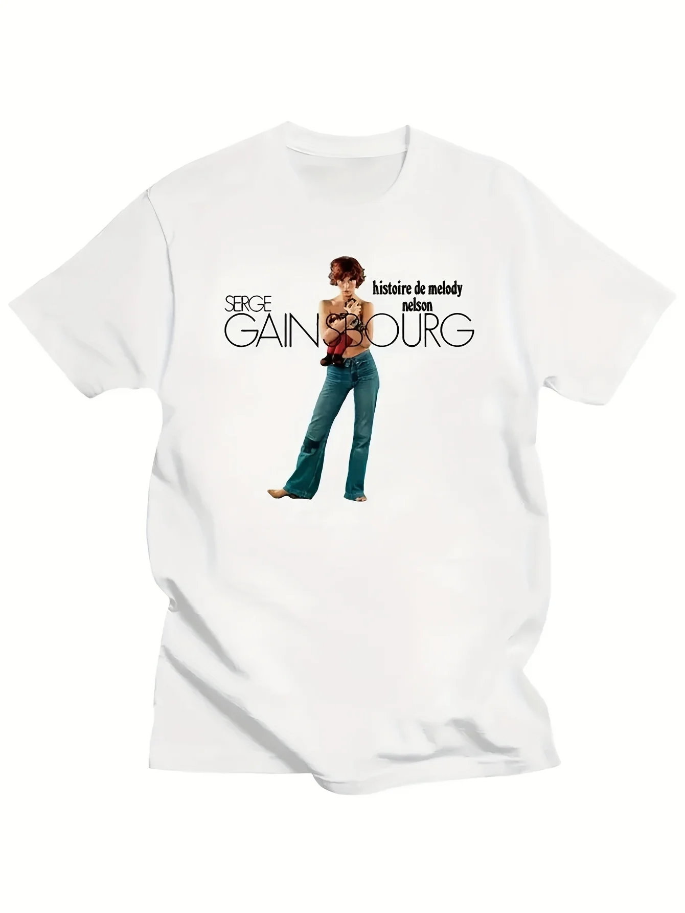 "The Story of Melody Nelson" von Serge Gainsbourg (französisches Album) - Retro-T-Shirts aus den 1970er Jahren - Herrenbekleidung - Bedruckte T-Shirts – Detail 3